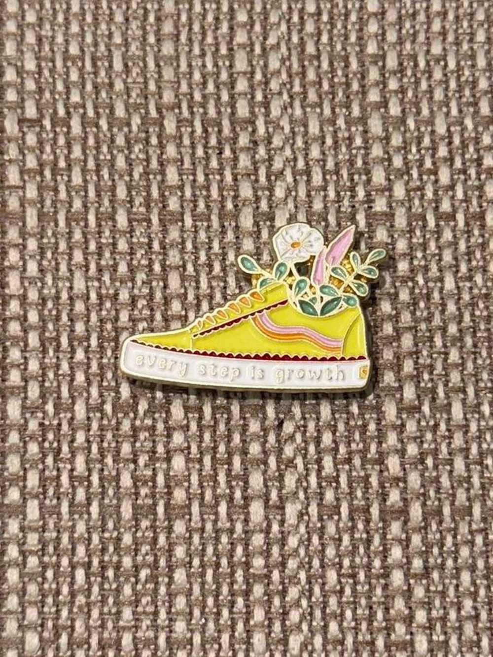 Sneaker Enamel Pin - "Every Step Is Growth"